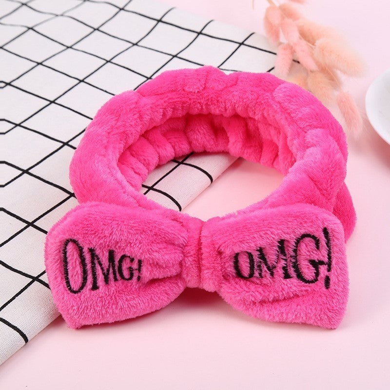 OMG Cute Cartoon Bow Fleece Hair Band